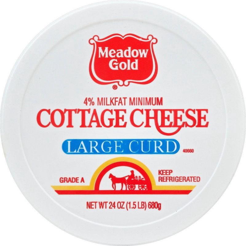 slide 3 of 4, Meadow Gold Large Curd Cottage Cheese - 24oz, 24 oz