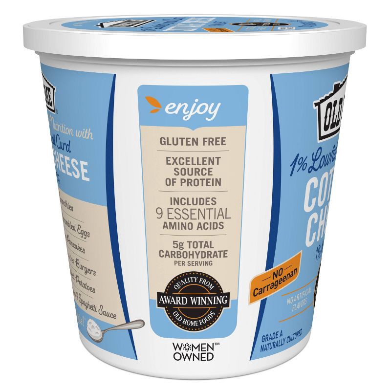 slide 2 of 4, Old Home 1% Low Fat Cottage Cheese - 22oz, 22 oz