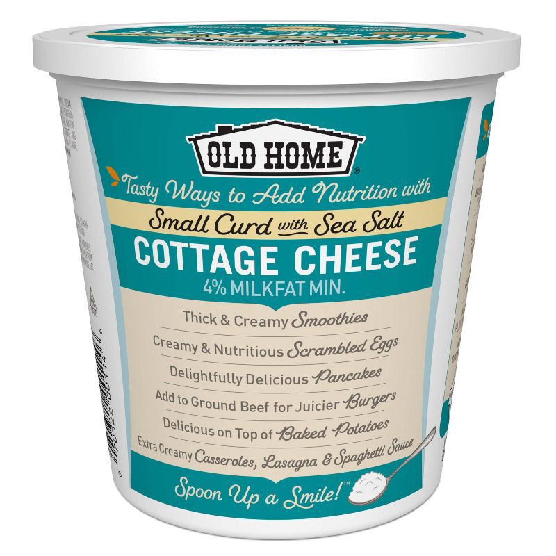 slide 2 of 4, Old Home Sea Salt Small Curd Cottage Cheese - 22oz, 22 oz