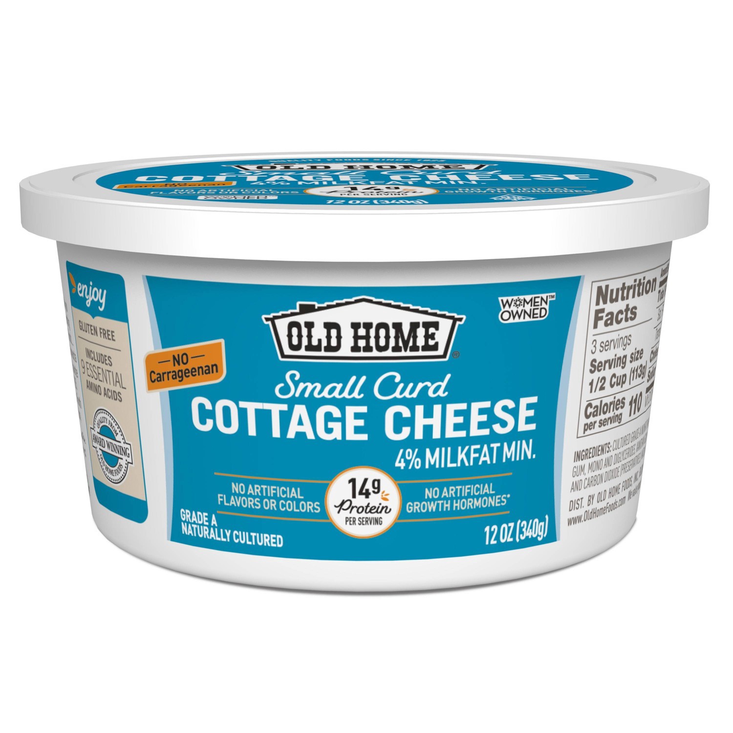 slide 1 of 1, Old Home Small Curd Cottage Cheese - 12oz, 12 oz