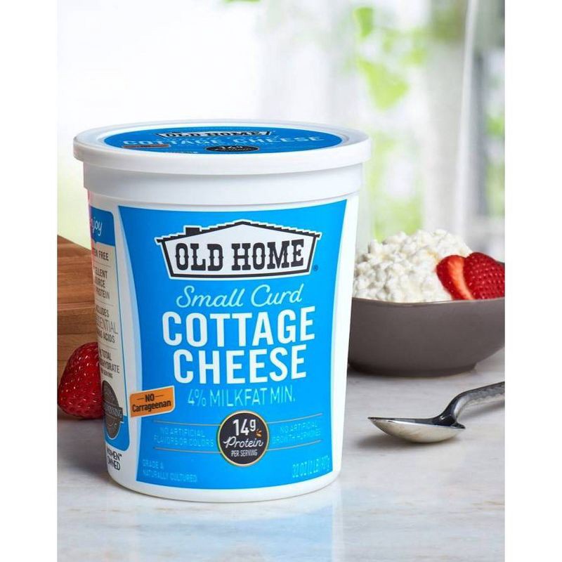 slide 2 of 3, Old Home Small Curd Cottage Cheese - 22oz, 22 oz