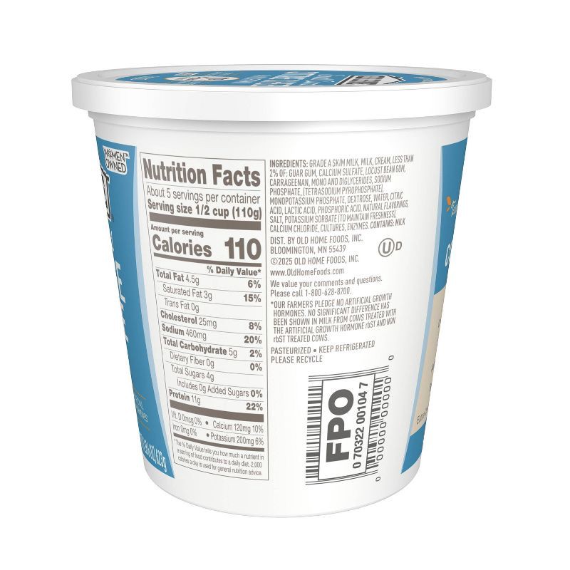 slide 5 of 5, Old Home Small Curd Cottage Cheese - 22oz, 22 oz