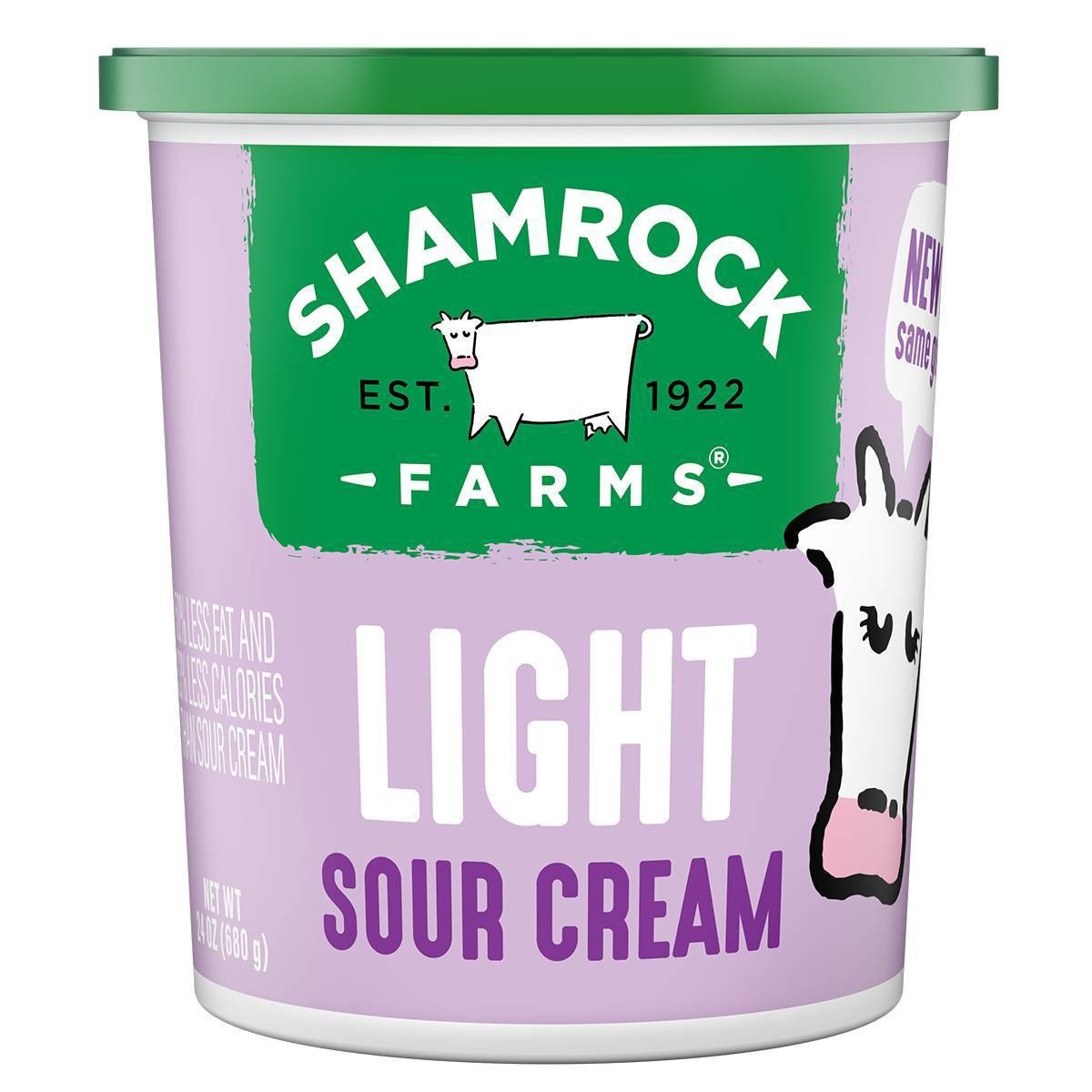 slide 1 of 1, Shamrock Farms Light Sour Cream, 24 oz