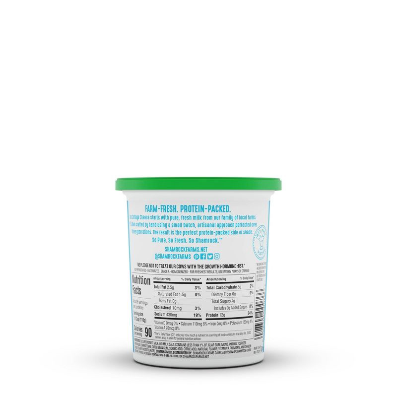 slide 4 of 4, Shamrock Farms Low Fat Cottage Cheese - 24oz, 24 oz