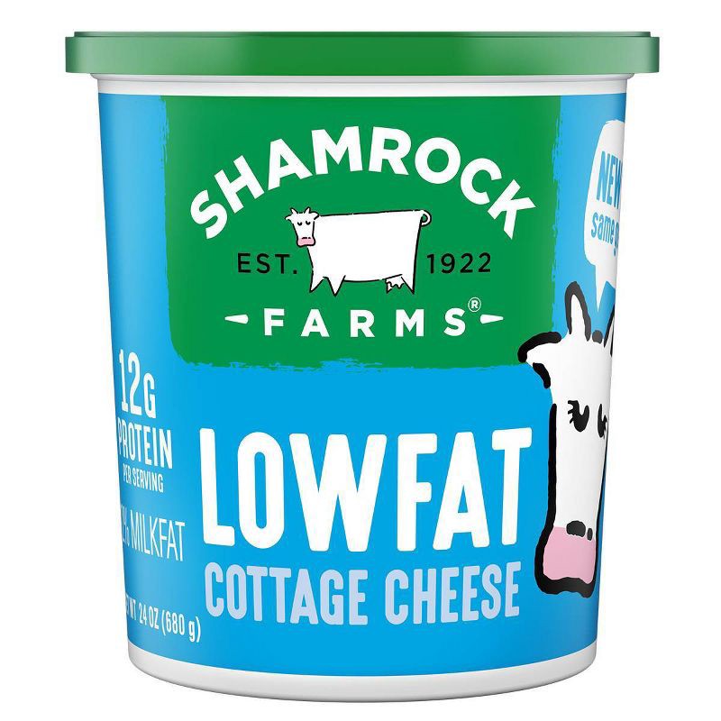 slide 1 of 4, Shamrock Farms Low Fat Cottage Cheese - 24oz, 24 oz