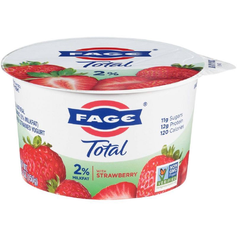 slide 2 of 3, Fage Total 2% Strawberry Greek Yogurt - 12g Protein 5.3oz, 12 gram, 5.3 oz
