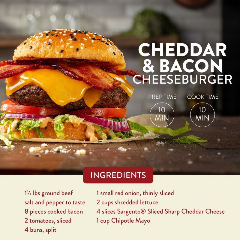 slide 4 of 8, Sargento Natural Sharp Cheddar Sliced Cheese - 8oz/11 slices, 8 oz