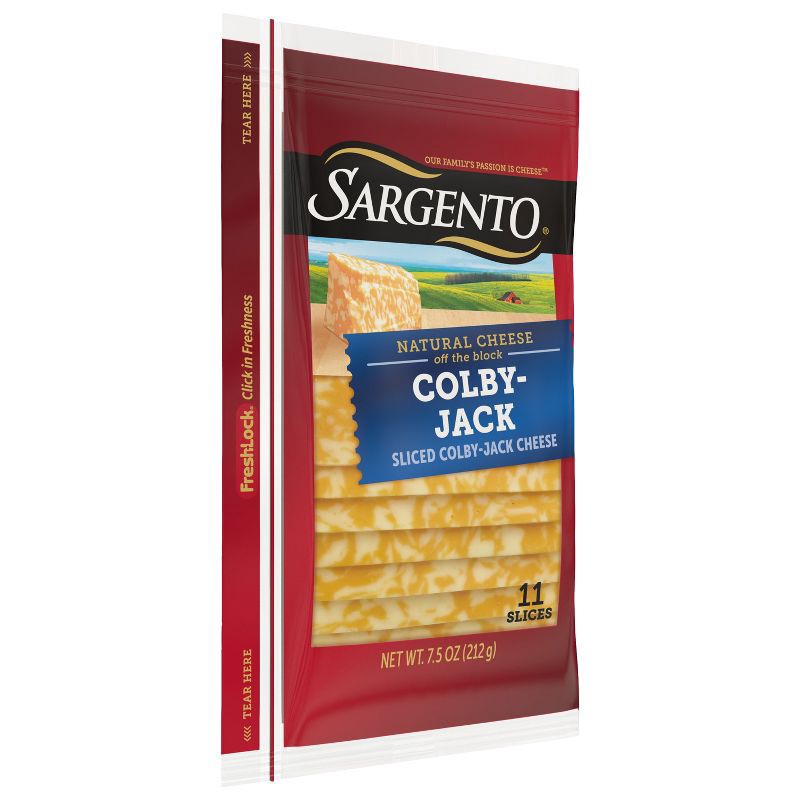 slide 4 of 8, Sargento Natural Colby-Jack Sliced Cheese - 7.5oz/11 slices, 7.5 oz