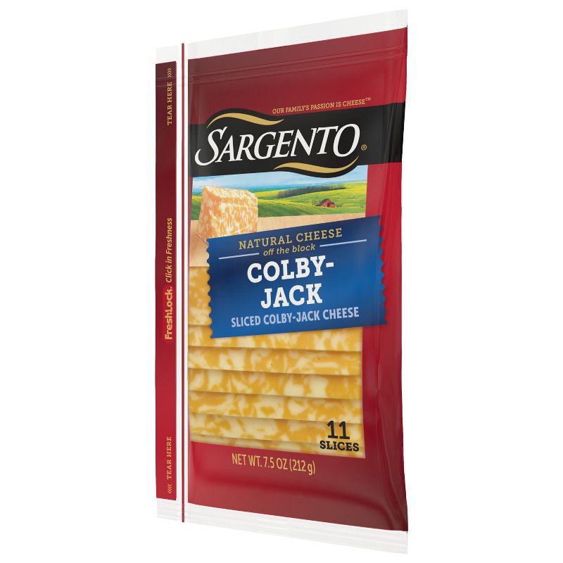 slide 5 of 8, Sargento Natural Colby-Jack Sliced Cheese - 7.5oz/11 slices, 7.5 oz