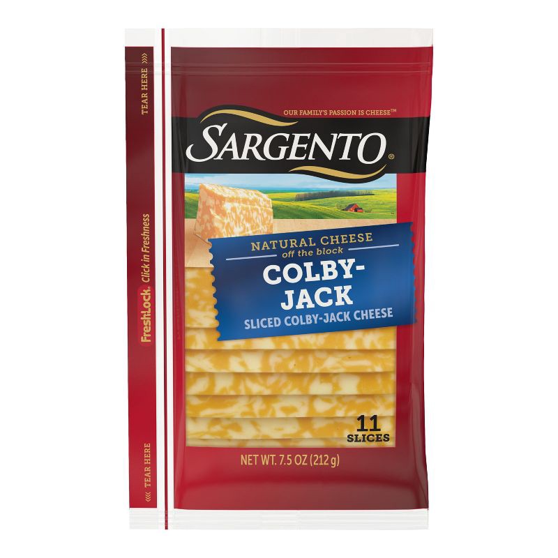 slide 1 of 8, Sargento Natural Colby-Jack Sliced Cheese - 7.5oz/11 slices, 7.5 oz