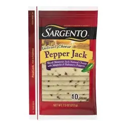 Sargento Natural Pepper Jack Sliced Cheese - 7.5oz/10 slices