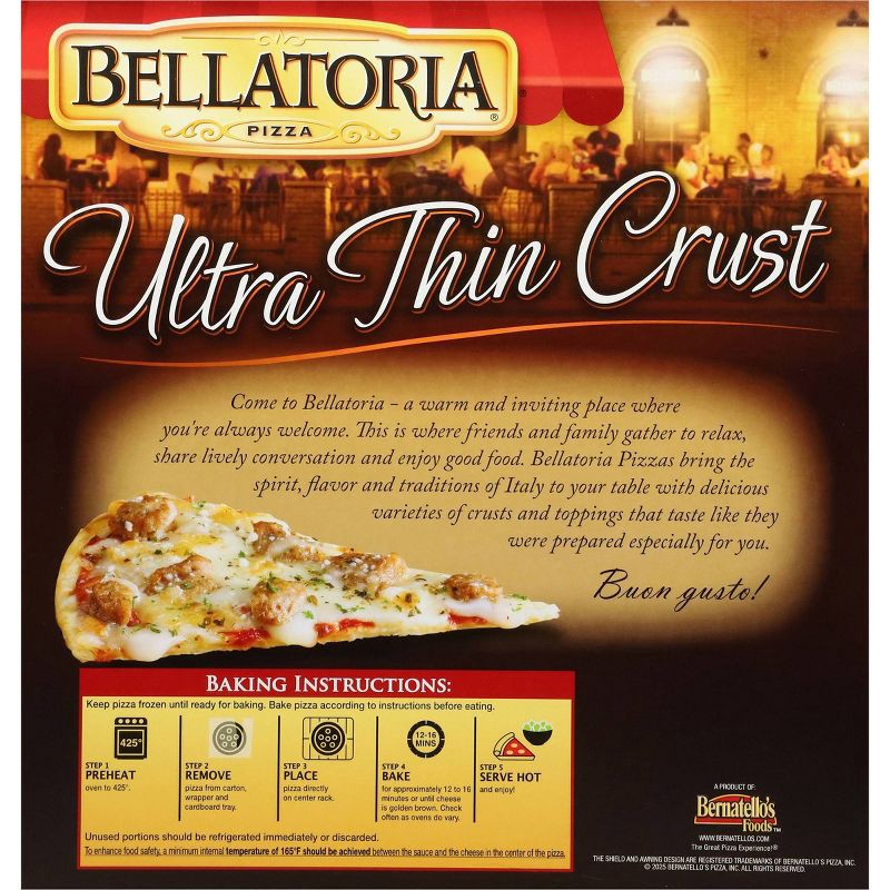 slide 2 of 4, Bellatoria Ultra Thin Crust Italian Sausage Frozen Pizza - 16.32oz, 16.32 oz