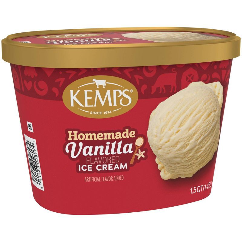 slide 3 of 8, Kemps Old Fashioned Homemade Frozen Vanilla - 48oz, 48 oz