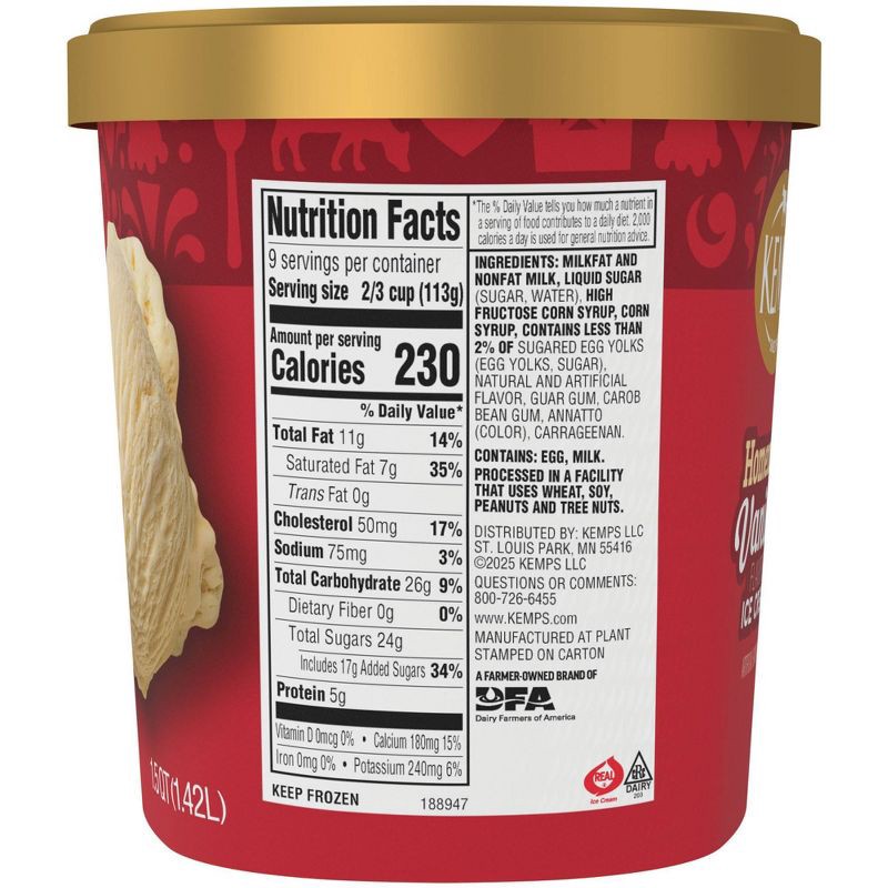 slide 6 of 8, Kemps Old Fashioned Homemade Frozen Vanilla - 48oz, 48 oz