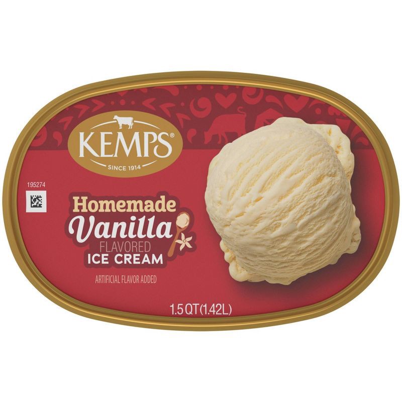 slide 7 of 8, Kemps Old Fashioned Homemade Frozen Vanilla - 48oz, 48 oz