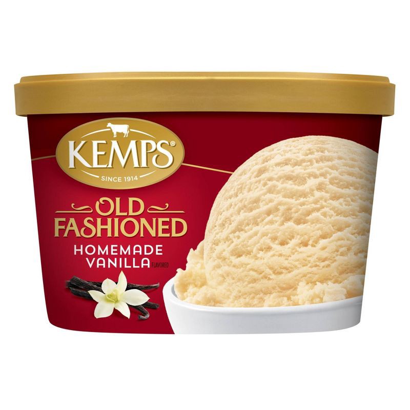 slide 1 of 5, Kemps Old Fashioned Homemade Frozen Vanilla - 48oz, 48 oz