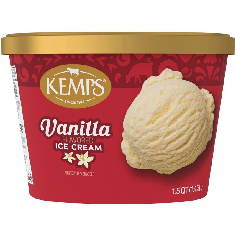 slide 2 of 8, Kemps Old Fashioned Vanilla Ice Cream - 48oz, 48 oz
