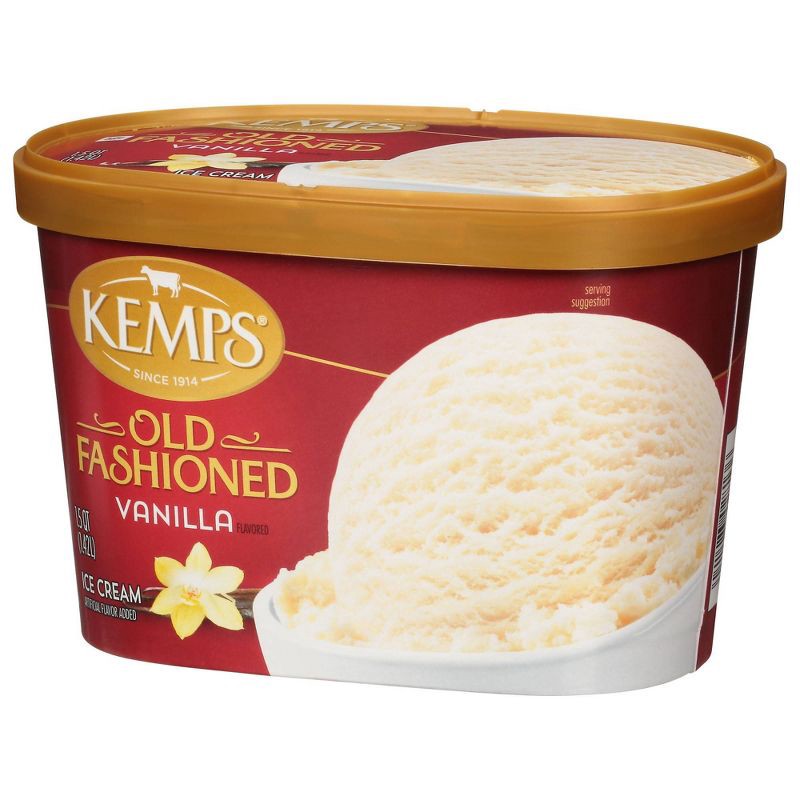 slide 3 of 5, Kemps Old Fashioned Vanilla Ice Cream - 48oz, 48 oz