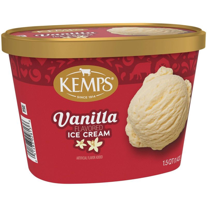 slide 3 of 8, Kemps Old Fashioned Vanilla Ice Cream - 48oz, 48 oz