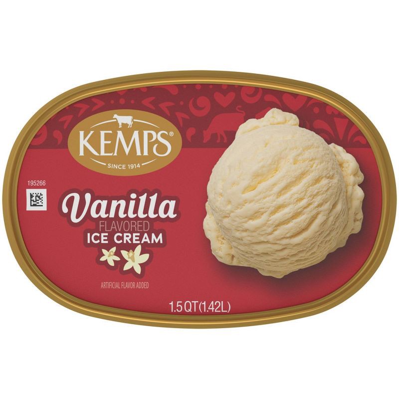 slide 7 of 8, Kemps Old Fashioned Vanilla Ice Cream - 48oz, 48 oz