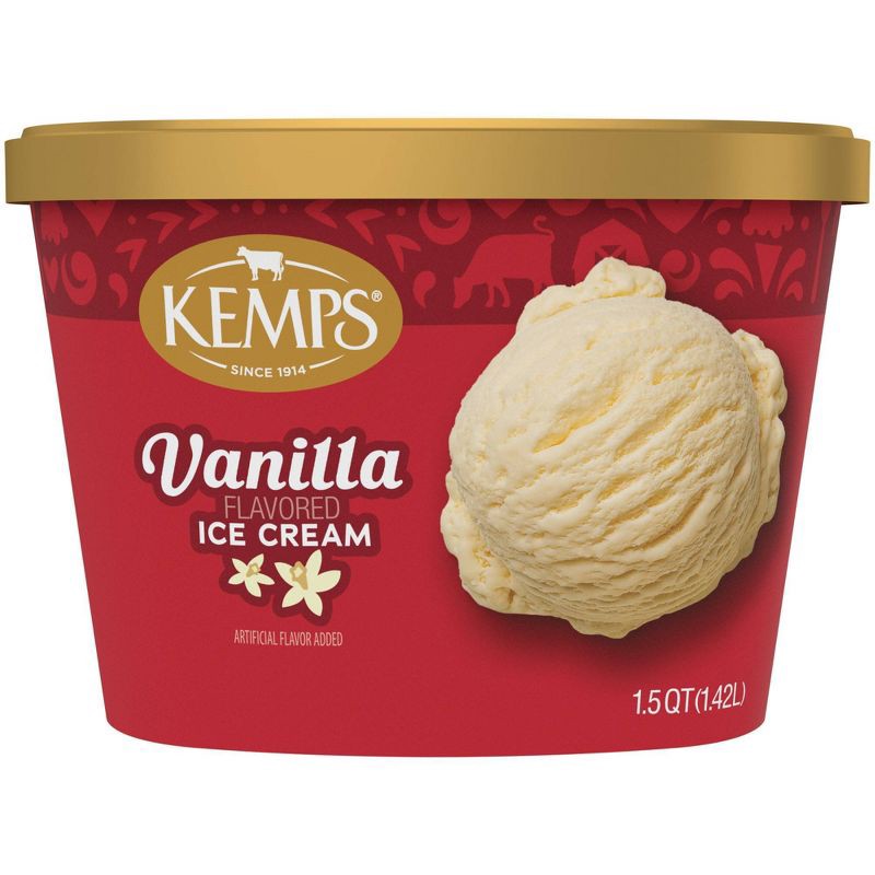 slide 1 of 8, Kemps Old Fashioned Vanilla Ice Cream - 48oz, 48 oz