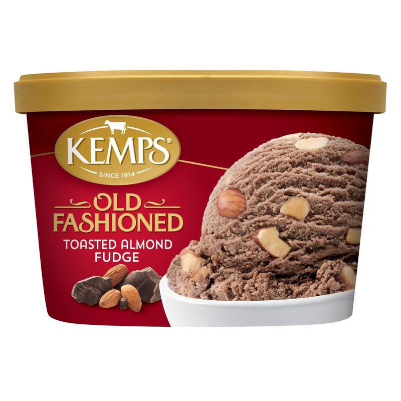 slide 1 of 5, Kemps Old Fashioned Toasted Almond Fudge Ice Cream - 48oz, 48 oz