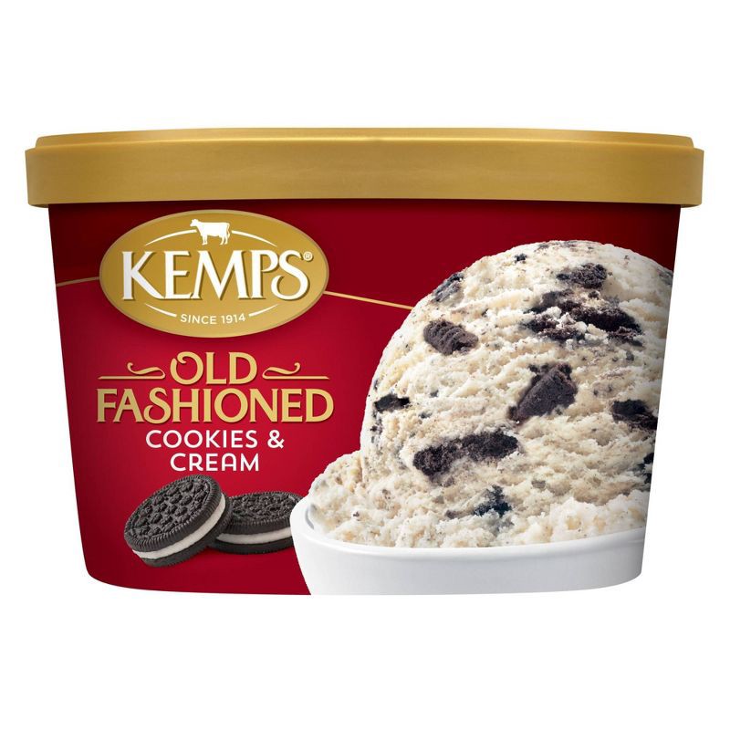 slide 1 of 5, Kemps Cookies & Cream Premium Ice Cream - 48oz, 48 oz