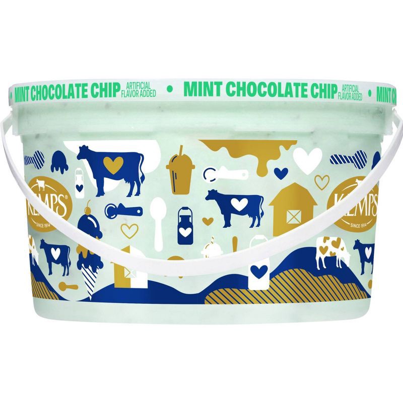 slide 6 of 11, Kemps Mint Chocolate Chip Ice Cream - 128oz, 128 oz