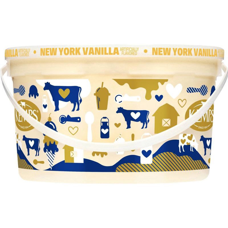 slide 6 of 11, Kemps New York Vanilla Reduced Fat Ice Cream - 128oz, 128 oz