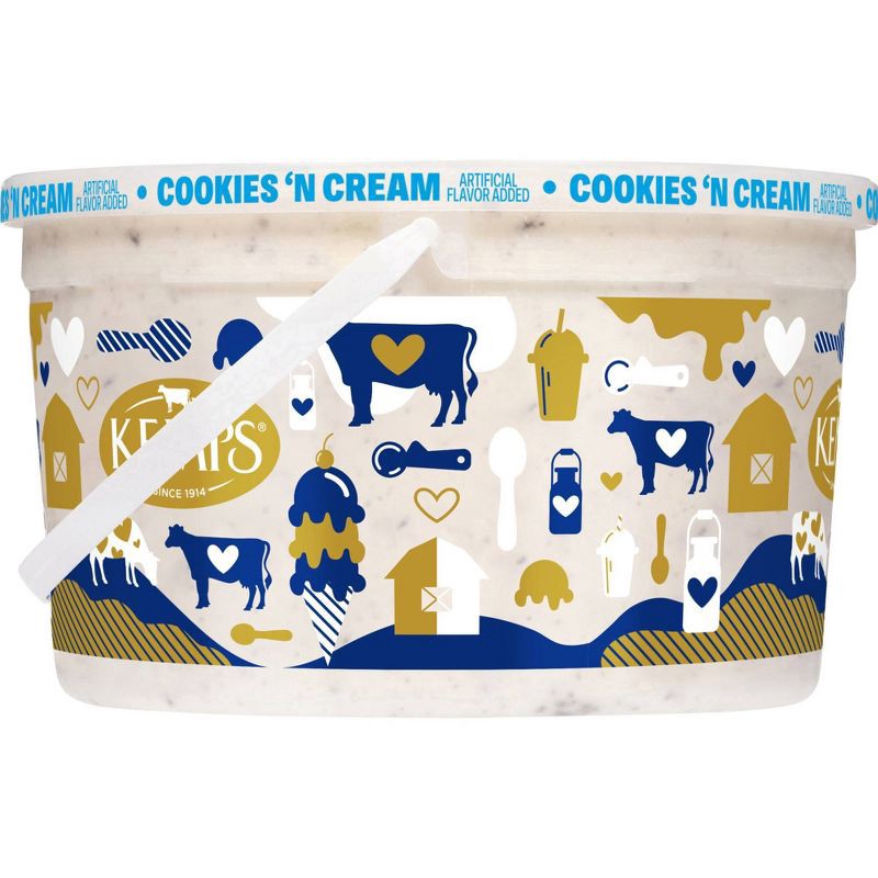 slide 2 of 11, Kemps Cookies & Cream Ice Cream - 128oz, 128 oz