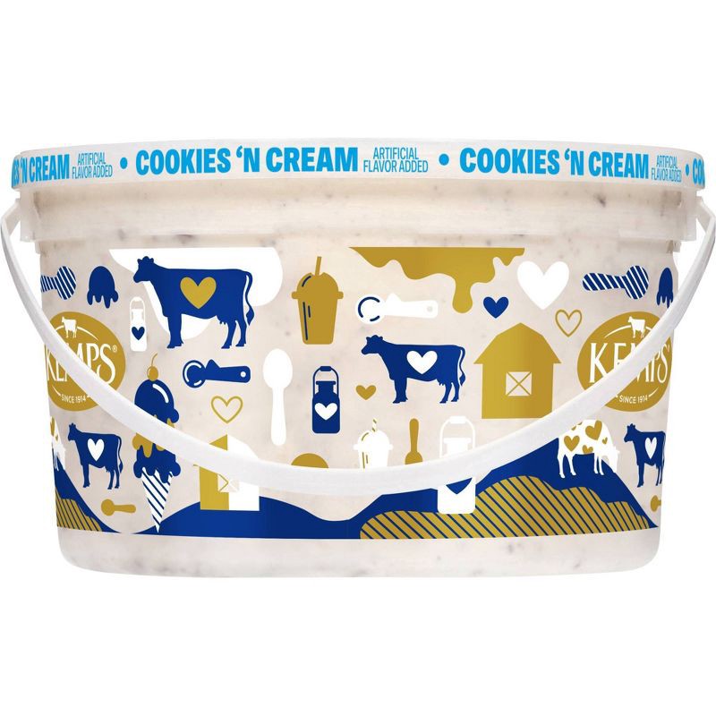 slide 6 of 11, Kemps Cookies & Cream Ice Cream - 128oz, 128 oz