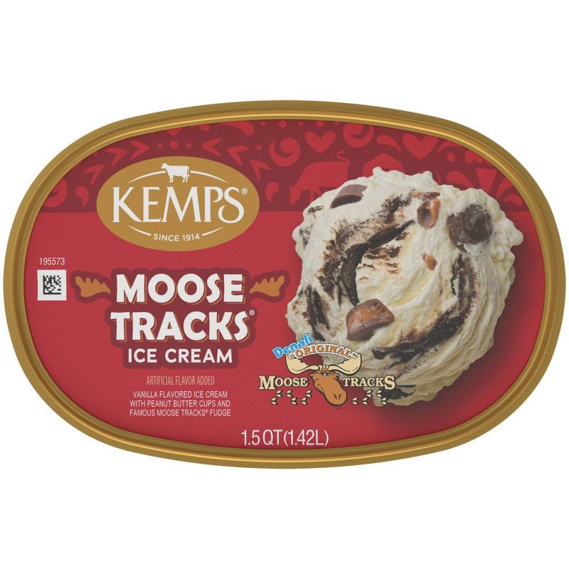 slide 7 of 8, Kemps Moose Tracks Premium Ice Cream - 48oz, 48 oz