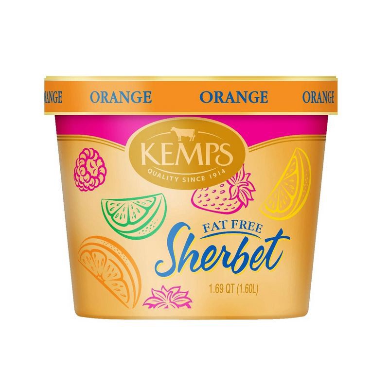 slide 1 of 3, Kemps Orange Frozen Sherbet - 54oz, 54 oz
