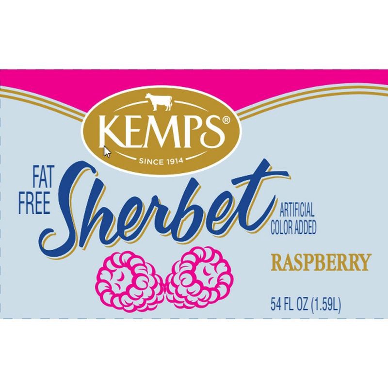 slide 2 of 3, Kemps Raspberry Frozen Sherbet - 54oz, 54 oz