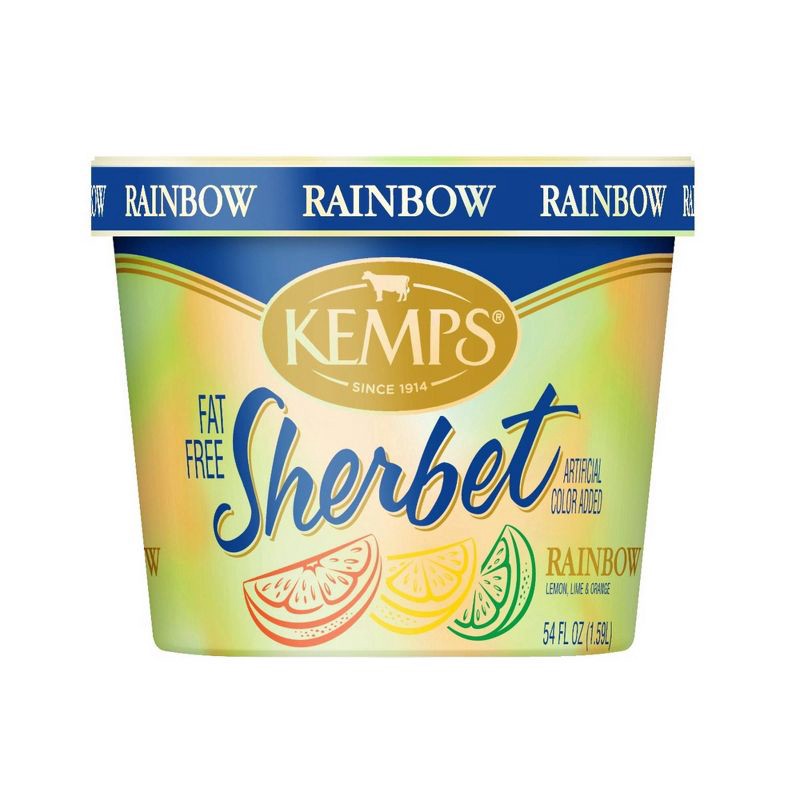 slide 1 of 3, Kemps Rainbow Frozen Sherbet - 54oz, 54 oz