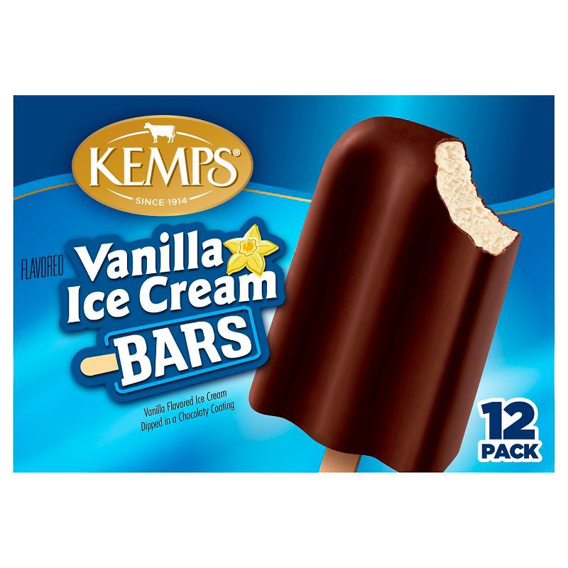 slide 1 of 8, Kemps Vanilla Ice Cream Bars - 12pk, 12 ct
