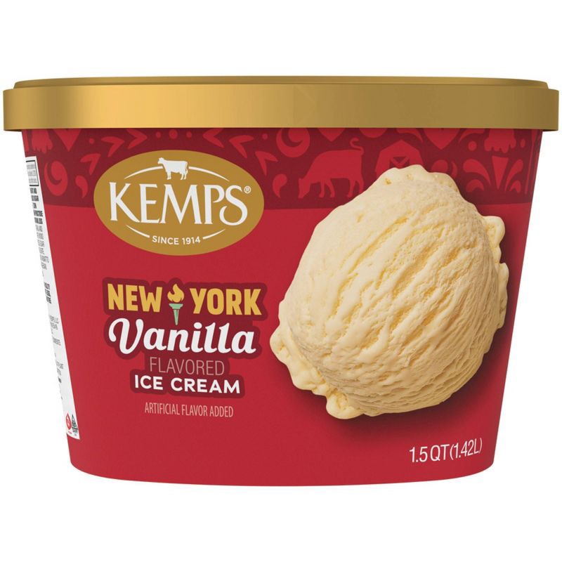 slide 2 of 8, Kemps New York Vanilla Premium Ice Cream - 48oz, 48 oz