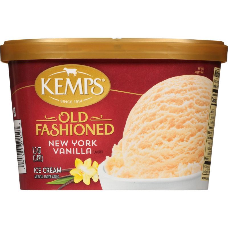 slide 2 of 5, Kemps New York Vanilla Premium Ice Cream - 48oz, 48 oz