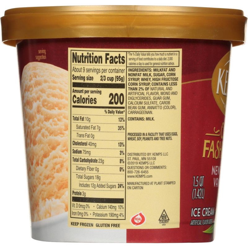slide 3 of 5, Kemps New York Vanilla Premium Ice Cream - 48oz, 48 oz
