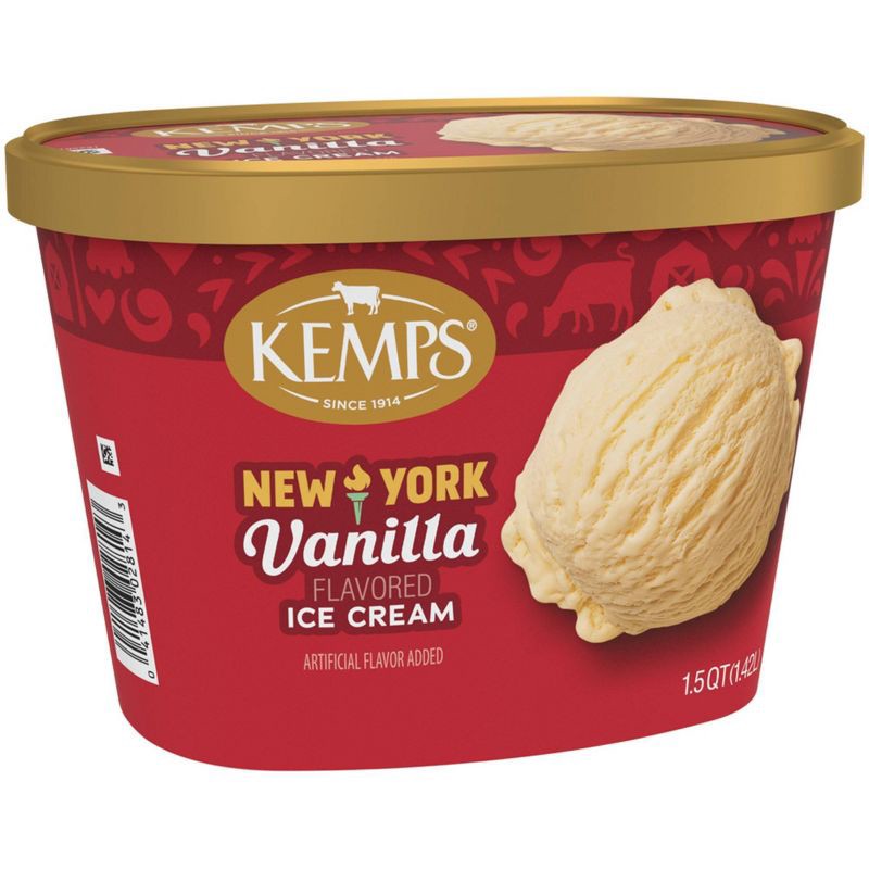 slide 3 of 8, Kemps New York Vanilla Premium Ice Cream - 48oz, 48 oz