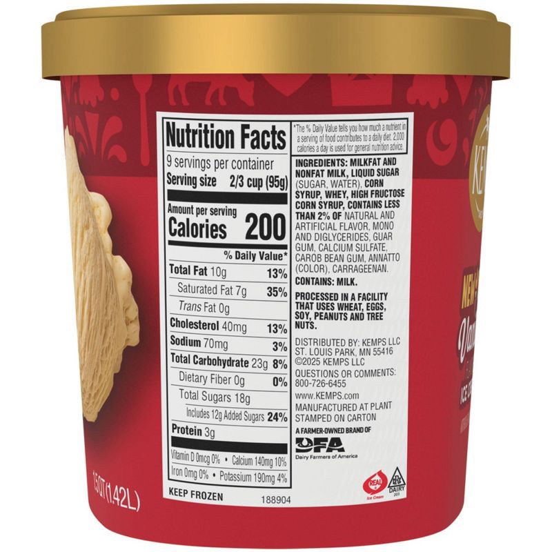 slide 6 of 8, Kemps New York Vanilla Premium Ice Cream - 48oz, 48 oz