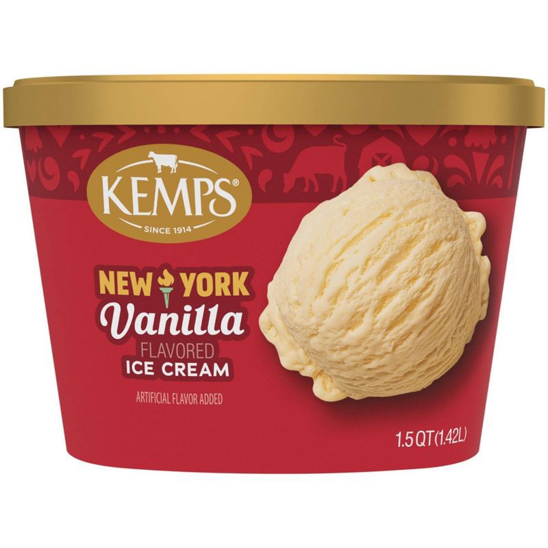 slide 1 of 8, Kemps New York Vanilla Premium Ice Cream - 48oz, 48 oz