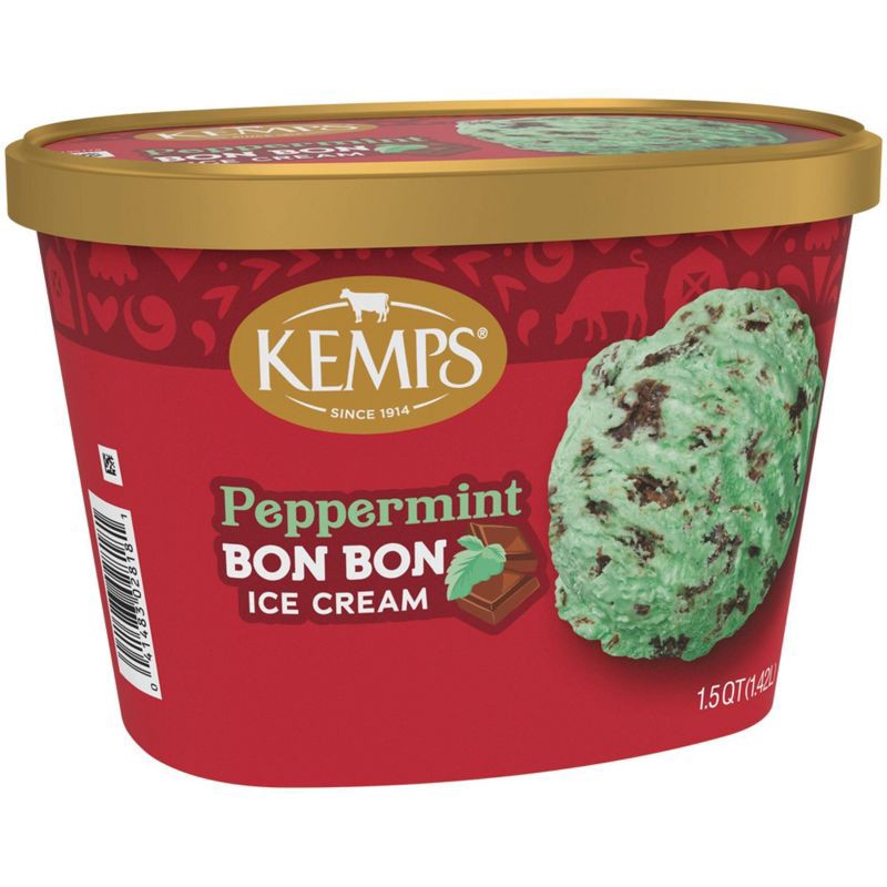 slide 3 of 8, Kemps Peppermint Bon Bon Premium Ice Cream - 48oz, 48 oz