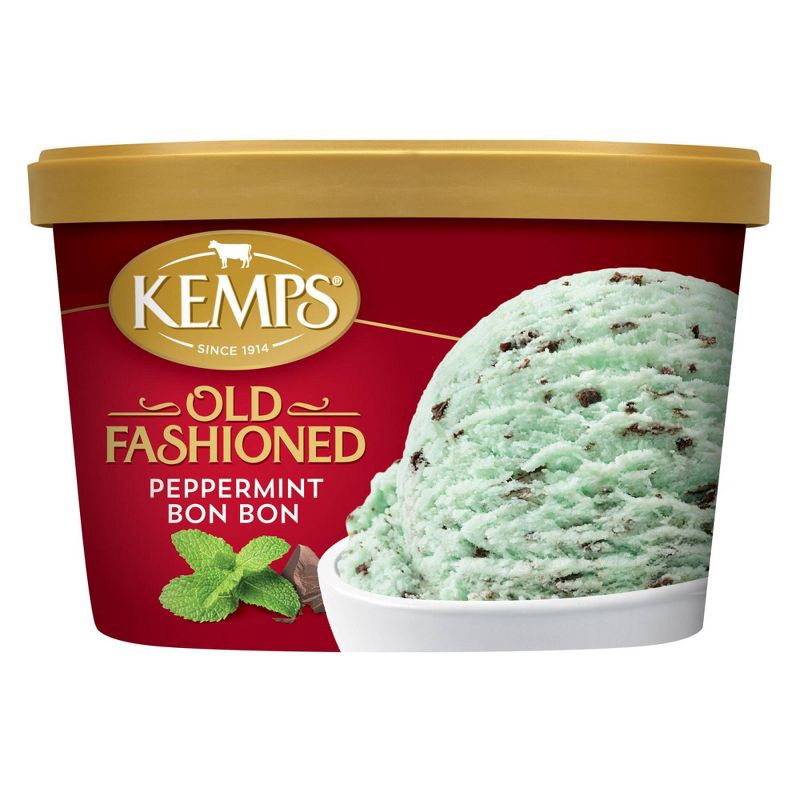 slide 1 of 5, Kemps Peppermint Bon Bon Premium Ice Cream - 48oz, 48 oz
