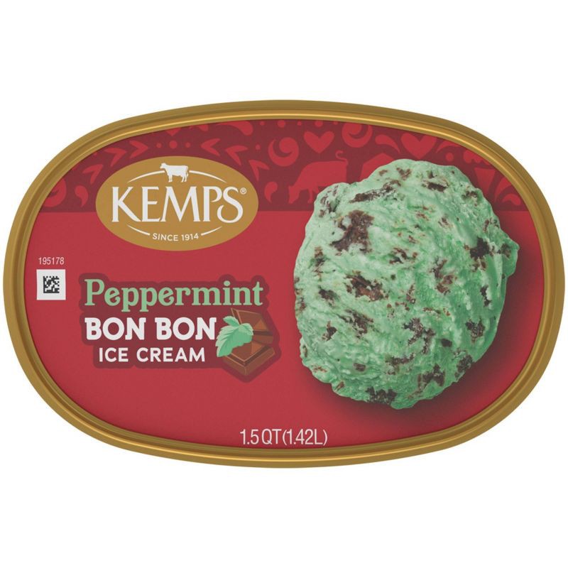 slide 7 of 8, Kemps Peppermint Bon Bon Premium Ice Cream - 48oz, 48 oz