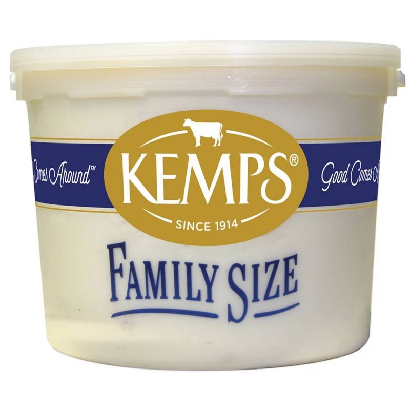 slide 1 of 2, Kemps Vanilla Reduced Fat Ice Cream - 128oz, 128 oz