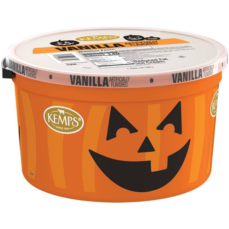 slide 3 of 8, Kemps Vanilla Reduced Fat Ice Cream - 128oz, 128 oz