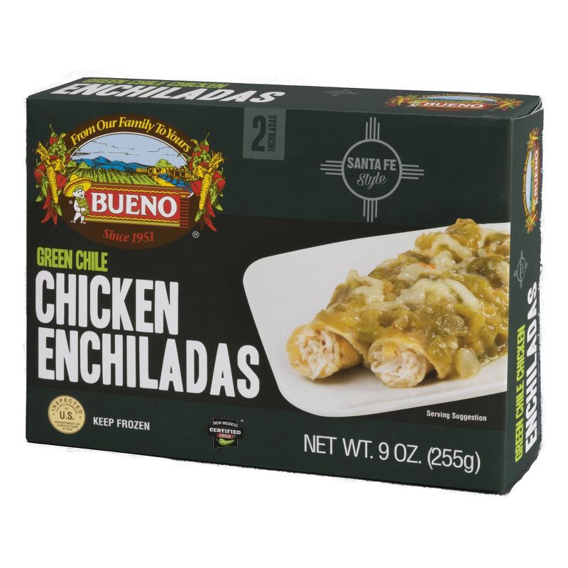 slide 1 of 2, Bueno Green Chile Chicken Frozen Enchiladas - 9oz, 9 oz