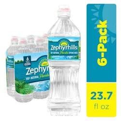 Zephyrhills Florida Spring Water - 6 Pack/23.7 Fl Oz Sports Bottle with Flip Cap