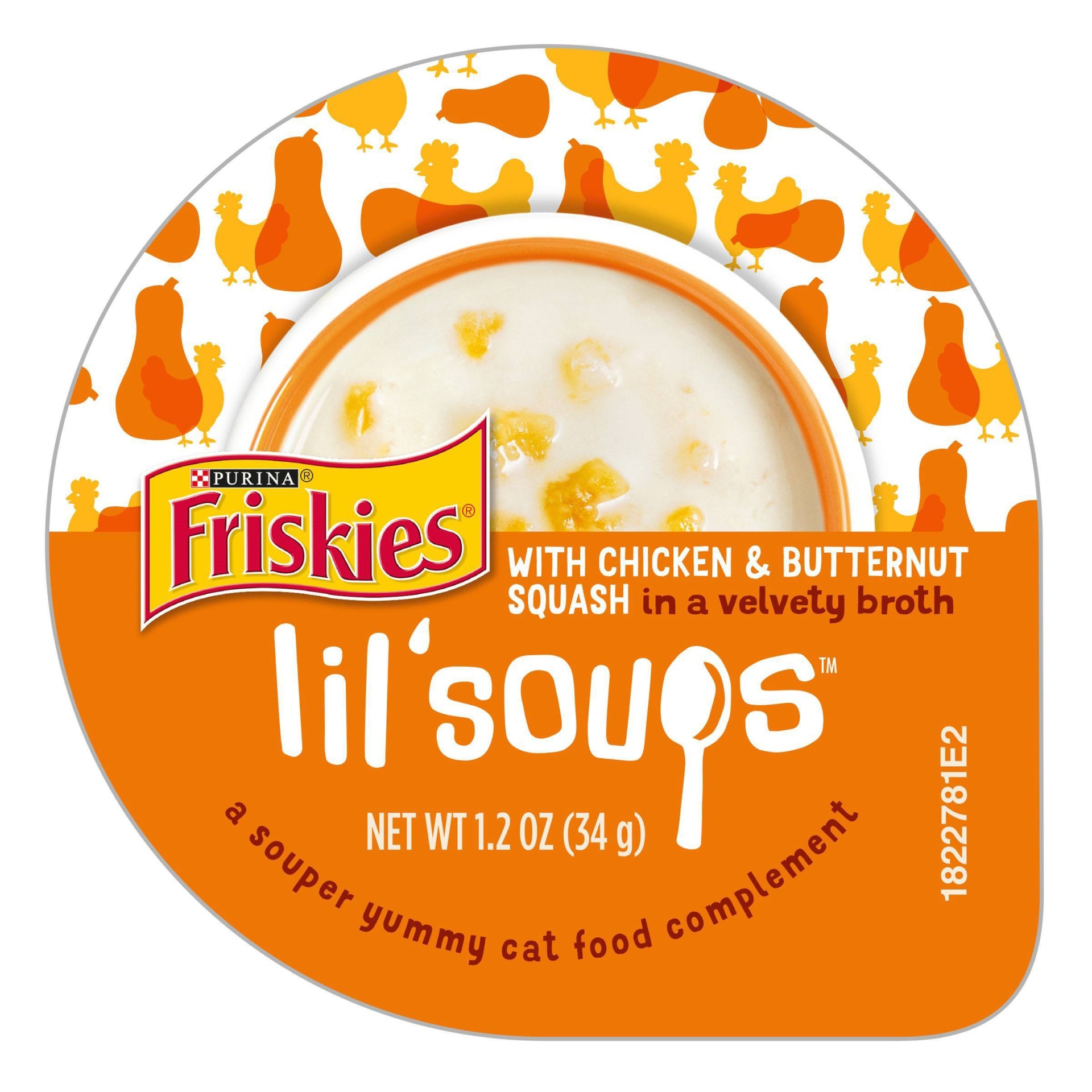 slide 1 of 3, Friskies Lil Soups - Chicken & Butternut Squash, 1.2 oz